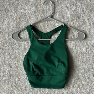 Lululemon Athletica Green Sports Bra Seamless Medium Support